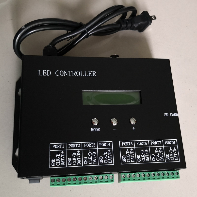 DMX Console can control 8x1024 pixel High quality SPI led controller with 8 outputs dmx controller
