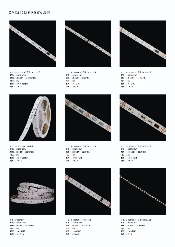 There are a collection of RGBW led strip family -which one do you prefer?